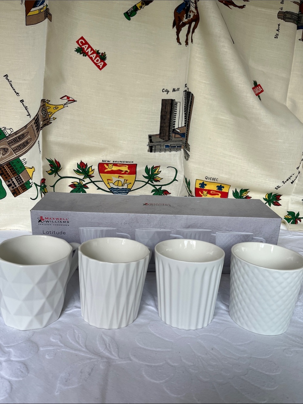 NEW! In box never used! Latitude White Textured Tumbler Set